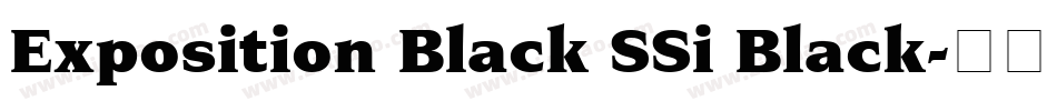 Exposition Black SSi Black字体转换